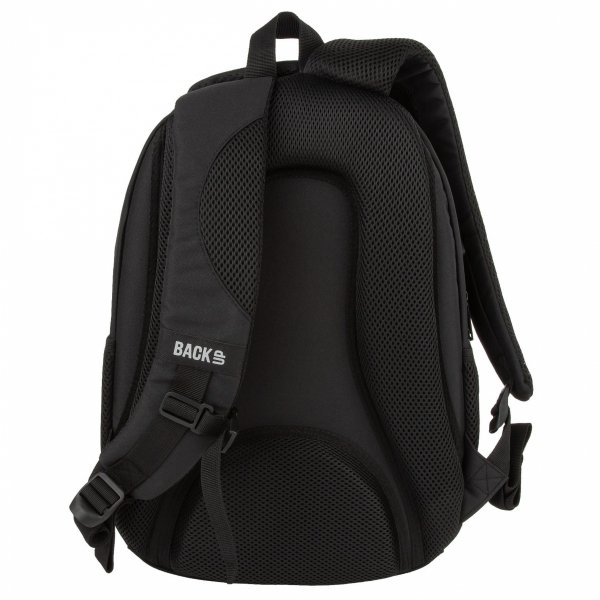 CZARNY PLECAK MŁODZIEŻOWY BACKUP SZKOLNY DERFORM 4 komorowy DUŻY DERFORM