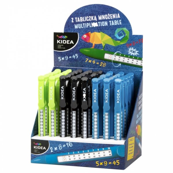 3 szt. Długopis z Tabliczką Mnożenia Automatyczny Ściąga Kidea [DTMKAD]