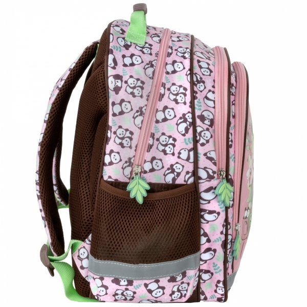 PANDA PLECAK z MISIEM DLA UCZENNIC SZKOLNY DZIEWCZĘCY DO 1 KLASY ZESTAW 5el