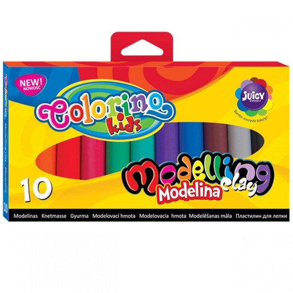 Modelina 10 Kolorów Colorino Szkolna Masa Plastyczna [42741PTR]