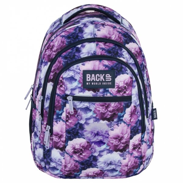 KOMPLET 5w1 PLECAK KWIATY  MŁODZIEŻOWY BACKUP DLA DZIEWCZYNY SZKOLNY VIOLET