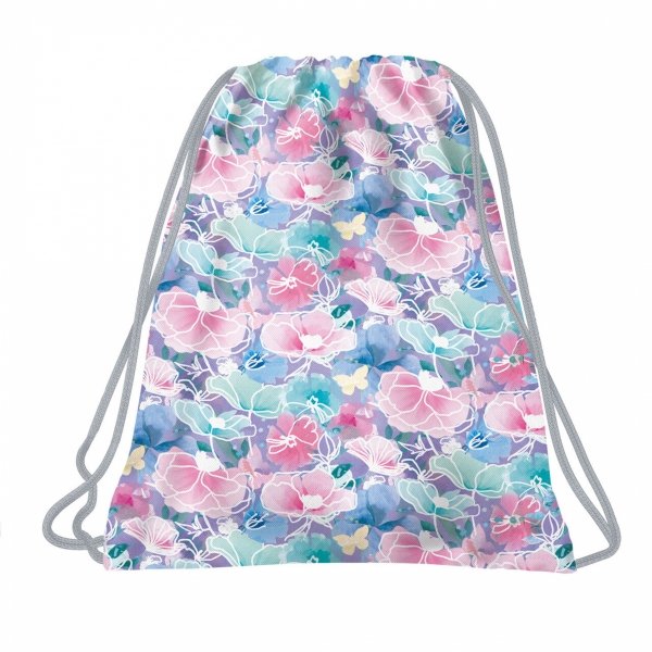 PLECAK KWIATY BACKUP DERFORM SZKOLNY MŁODZIEŻOWY PASTELOWY KOMPLET 5 ele.