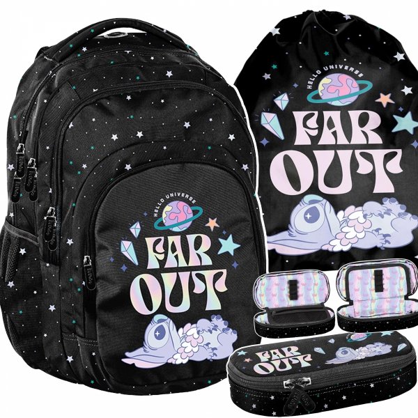 STITCH PLECAK BeUniq MŁODZIEŻOWY SZKOLNY KOMPLET 3el LILO STICH DZIEWCZĘCY