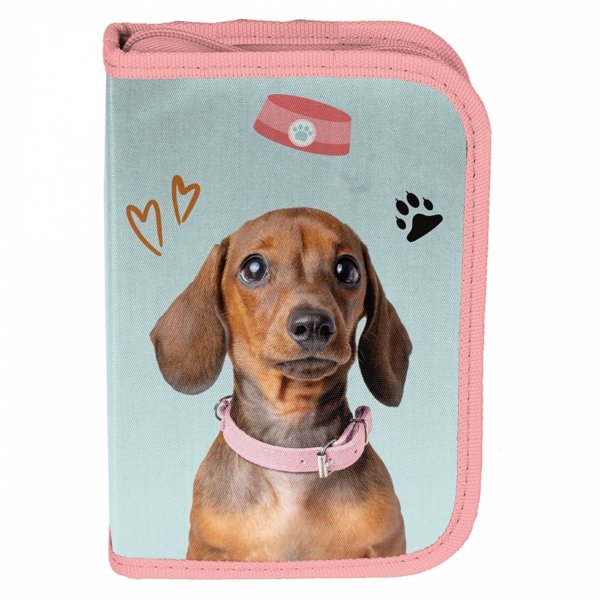 TORNISTER SZKOLNY Z PIESKIEM JAMNK DO 1 KLASY PODSTAWÓWKI ZESTAW 3w1 PIES 