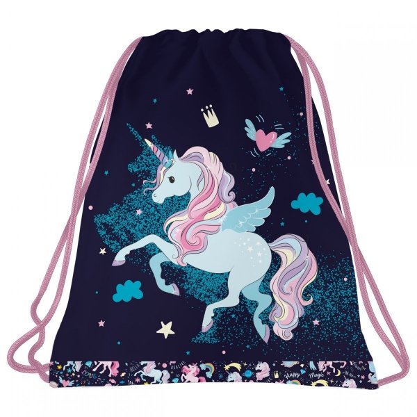 PLECAK JEDNOROŻEC SZKOLNY DO 1 KLASY KOMPLET 5w1 DZIEWCZĘCY UNICORN DERFORM