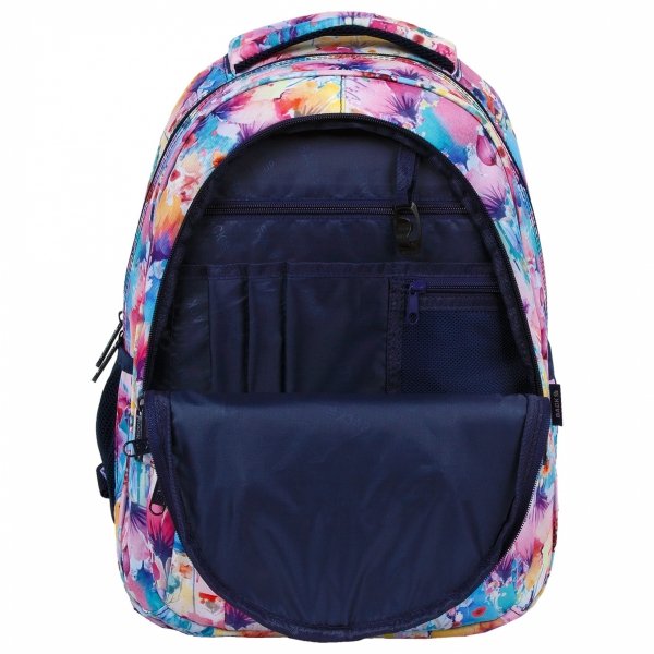 PLECAK DLA MŁODZIEŻY BACKUP KWIATY SZKOLNY KOLOROWE KWIATY DERFORM