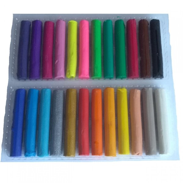 Bambino Plastelina 24 Kolorów Złota Srebrna + Podkładka [001901]