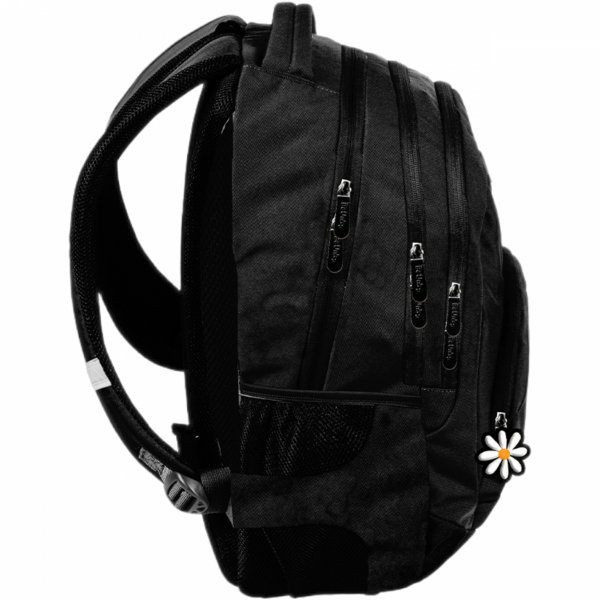 CZARNY PLECAK SZKOLNY BeUniq MŁODZIEŻOWY DLA DZIEWCZYNY STOKROTKA