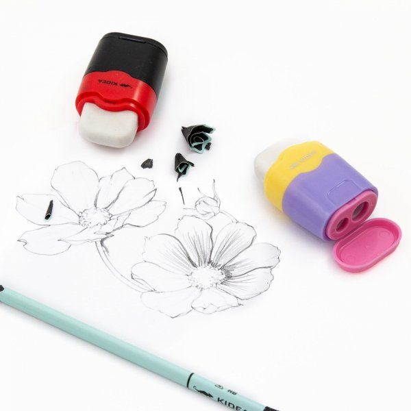 TEMPERÓWKA PODWÓJNA z GUMKA DO MAZANIA ŚCIERANIA KIDEA