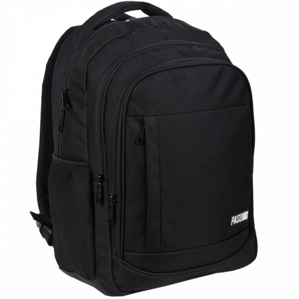 MŁODZIEŻOWY CZARNY PLECAK BIZNESOWY PODRÓŻNY DUŻY MĘSKI DAMSKI PASO