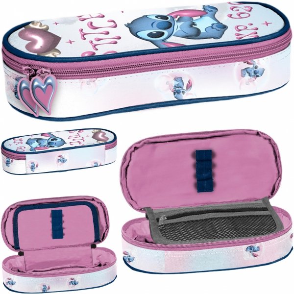 STICH PIÓRNIK SZKOLNY DLA DZIEWCZYNY OTWIERANY Z KLAPKĄ LILO i STITCH PASO