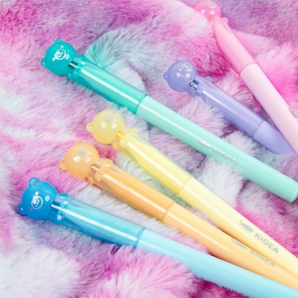 FLAMASTRY KREMOWE MISIE 6 KOLORÓW PISAKI KIDEA SZKOLNE MAZAKI MARKERY