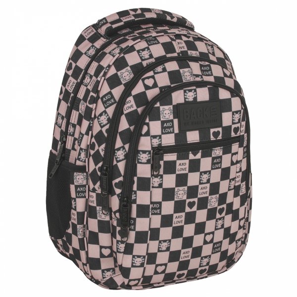 SZACHOWNICA RÓŻOWA PLECAK MŁODZIEŻOWY BACKUP DZIEWCZĘCY SZKOLNY KOMPLET 3w1