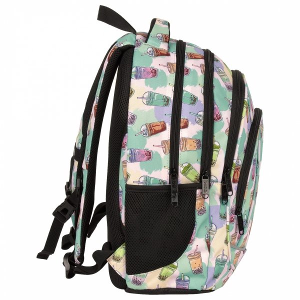 BACKUP PLECAK SZKOLNY MŁODZIEŻOWY BUBBLE TEA ZESTAW 3ele. DLA DZIEWCZYNY