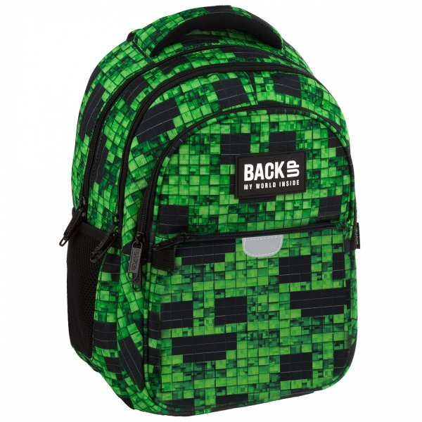 MINECRAFT PLECAK SZKOLNY MŁODZIEŻOWY BACKUP DERFORM PIKSELE GRA KOMPLET 5w1