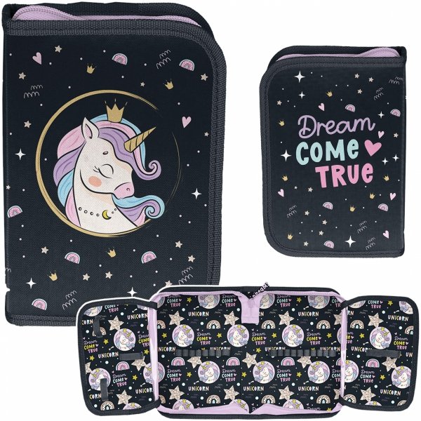 Unicorn Piórnik dla Dziewczyn Szkolny do Podstawówki do klas 1-4 Paso