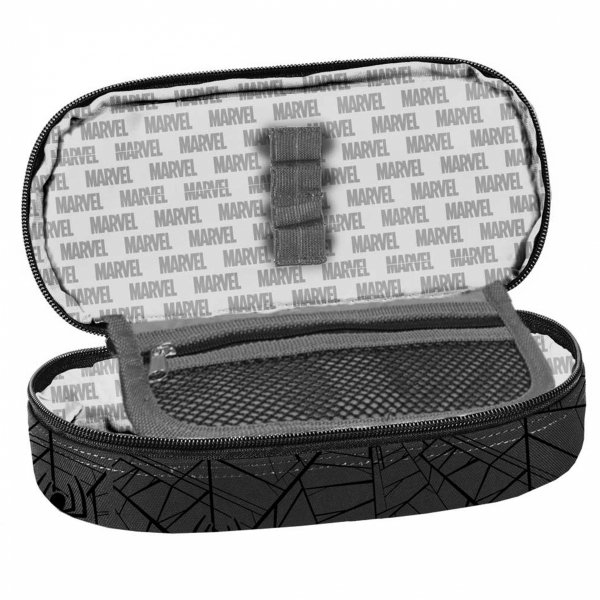 SPIDERMAN PIÓRNIK ETUI SZKOLNY Z KLAPKĄ MŁODZIEŻOWY CZARNY BeUniq CHŁOPIĘCY