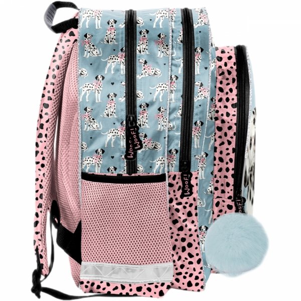 DALMATYŃCZYK PLECAK SZKOLNY Z PIESKIEM DLA DZIEWCZYNY DO 1 KLASY PIESEK DOG