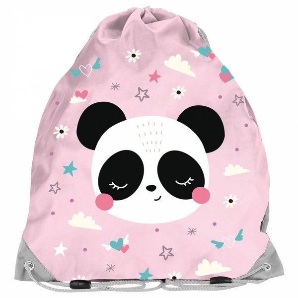 PLECAK SZKOLNY MIŚ PANDA DLA DZIEWCZYNEK DO 1 KLASY KOMPLET 6w1 z PANDĄ