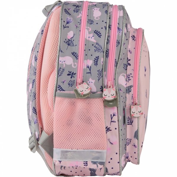 Kotek Plecak Szkolny do klas 1-3 Podstawówki Paso z Kotkiem dla Dziewczynek