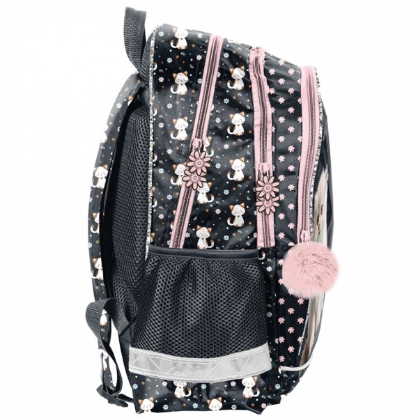 PLECAK KOTEK SZKOLNY KOMPLET 5 ele DZIEWCZĘCY DO PODSTAWÓWKI KOTKI CATS