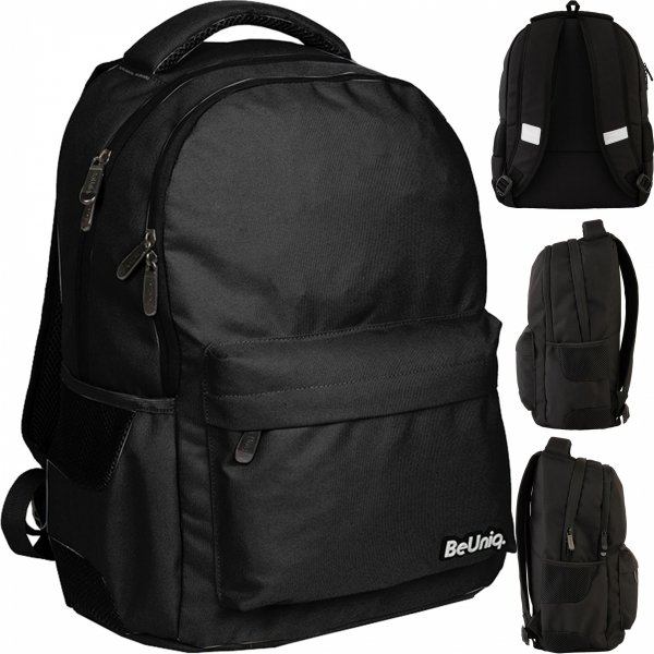 CZARNY PLECAK BEUNIQ MŁODZIEŻOWY SZKOLNY SPORTOWY PASO
