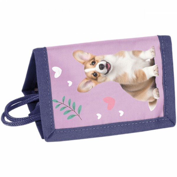 PORTFEL DZIECIĘCY Z PIESKAMI SZKOLNY PASO PORTFELIK DLA DZIEWCZYNEK PIESEK