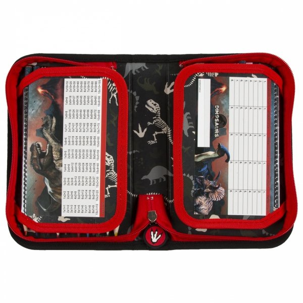 DINOZAURY PIÓRNIK SZKOLNY DO PODSTAWÓWKI DLA CHŁOPAKÓW Z WYPOSAŻENIEM DINO