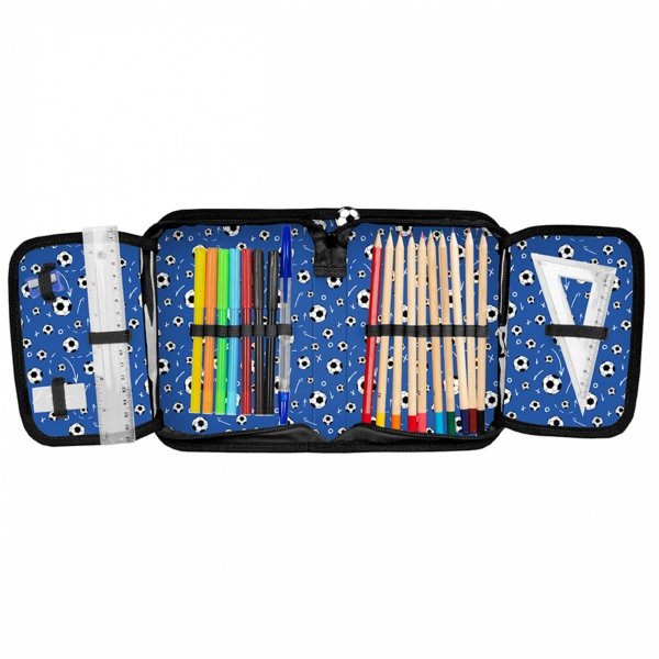 KOMPLET 3el PIŁKARSKI TORNISTER SZKOLNY DLA CHŁOPAKA DO 1 KLASY PIŁKA NOŻNA