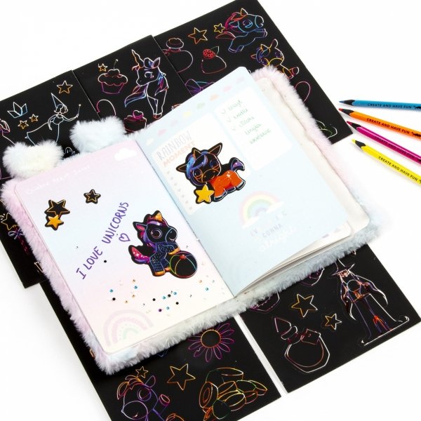 Naklejki do Wydrapywania Magiczny Świat Kidea Wydrapywanka Jednorożec [WNBKA]