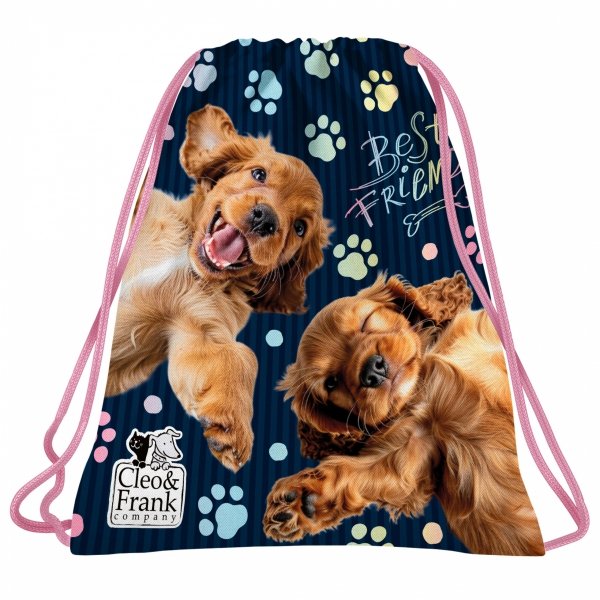 PIESEK DZIEWCZĘCY WOREK z PIESKIEM NA OBUWIE KAPCIE DOG DO SZKOŁY DERFORM