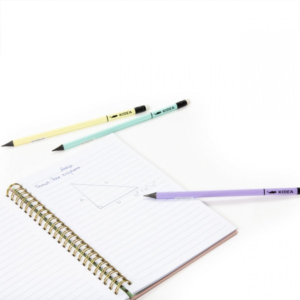 3 szt. Ołówek Premium Pastelowe Trójkątny Hb Gumka [OP3KA]