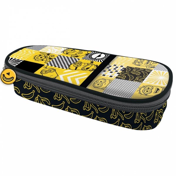 MINIONKI PIÓRNIK SZKOLNY SASZETKA Z KLAPKĄ DLA UCZNIÓW MINIONEK