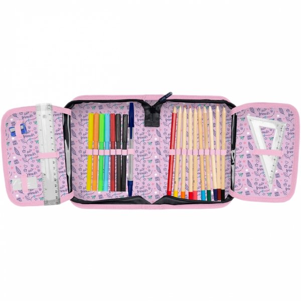 PIÓRNIK Z WYPOSAŻENIEM Z KOTKIEM SZKOLNY DLA DZIEWCZYNEK KOTEK CATS PASO