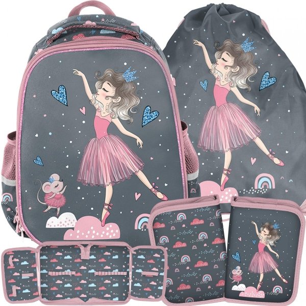 Balerina Plecak Szkolny Premium Paso w zestawie [PP23BA-565]