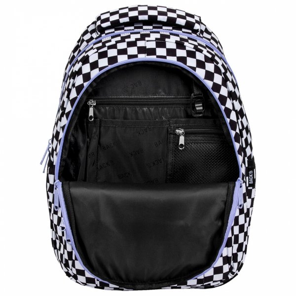 FIOLET SZACHOWNICA PLECAK ZESTAW 5 ele MŁODZIEŻOWY BACKUP SZKOLNY KRATKA