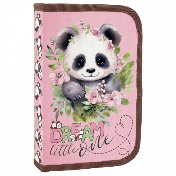 PANDA PLECAK z MISIEM DLA UCZENNIC SZKOLNY DZIEWCZĘCY DO 1 KLASY ZESTAW 5el