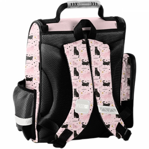 DZIEWCZĘCY TORNISTER SZKOLNY Z KOTKIEM DO 1 KLASY KOTEK DO PODSTAWÓWKI PASO