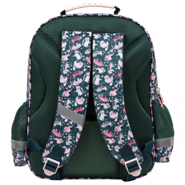 Dziewczęcy Plecak Szkolny Kotki do Podstawówki komplet 5w1 z Kotkiem