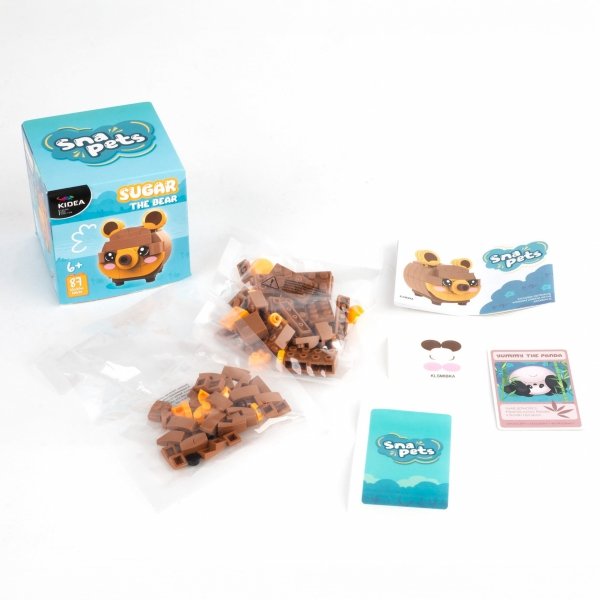 SNAPETS KLOCKI KONSTRUKCYJNE BRĄZOWY MIŚ KIDEA DERFORM