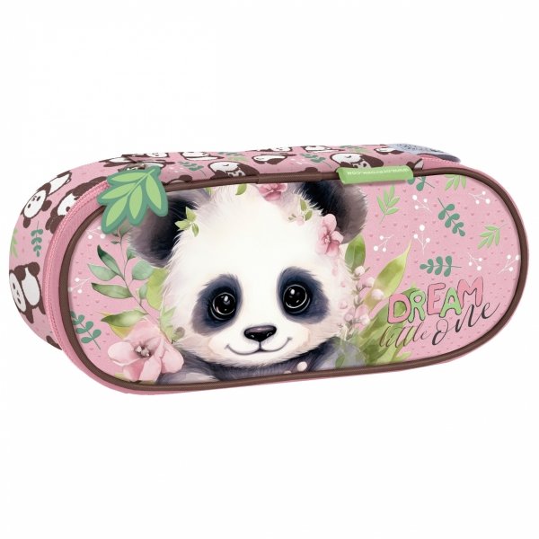 TORNISTER z PANDĄ SZKOLNY ZESTAW 5w1 DLA DZIEWCZYNY Z MISIEM DO 1 KLASY