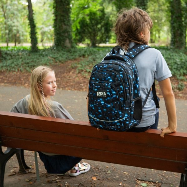 PLECAK BACKUP SZKOLNY MŁODZIEŻOWY DLA CHŁOPAKA 4 kom. BYTEWAVE ZESTAW 3w1