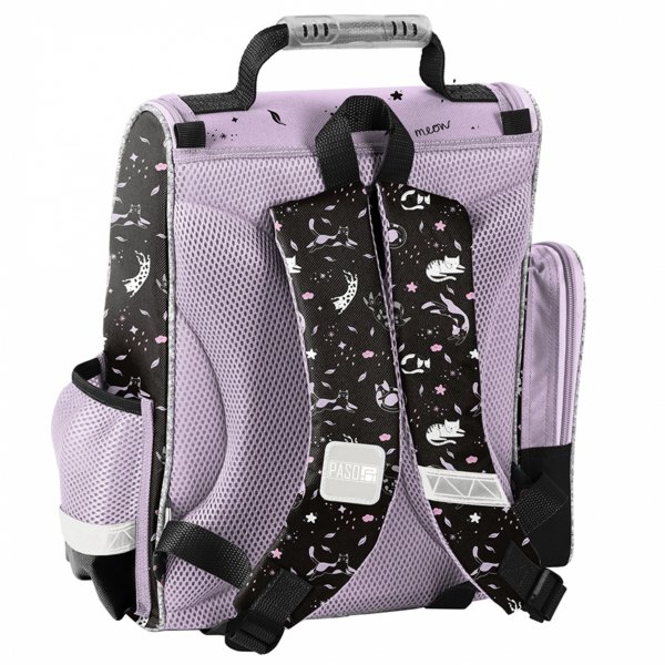 KOMPLET 5w1 TORNISTER KOT DLA DZIEWCZYNY SZKOLNY Z KOTKIEM DO 1 KLASY KOTEK