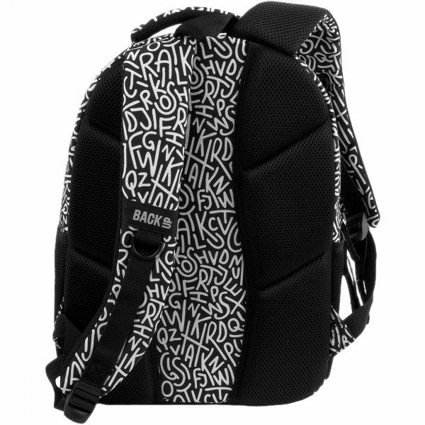 PLECAK KOMPLET 2w1 BACKUP SZKOLNY MŁODZIEŻOWY LITERY GRAFFITI 3 KOMOROWY