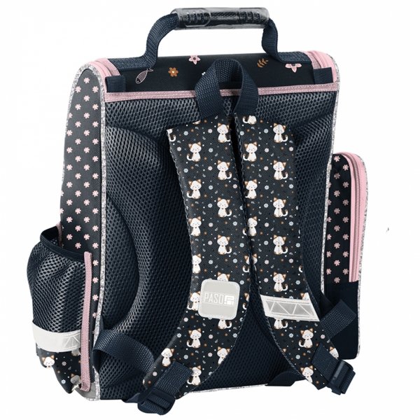 DZIEWCZĘCY TORNISTER SZKOLNY Z KOTKIEM DO 1 KLASY KOTEK DO PODSTAWÓWKI PASO