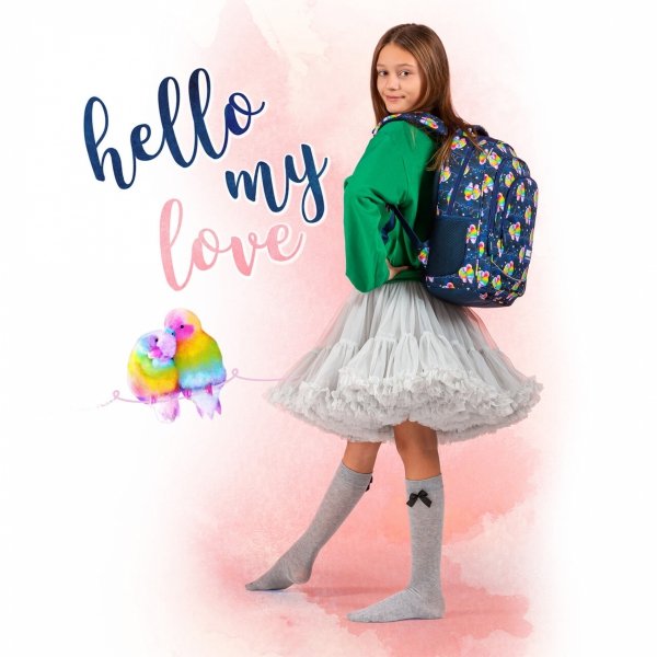 Nowoczesny Plecak Szkolny komplet do Szkoły Papugi [PLB5X04]