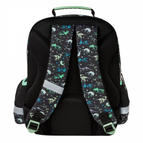PLECAK DINOZAURY SZKOLNY DO 1 KLASY KOMPLET 5ele TORNISTER TYRANOZAUR T-REX