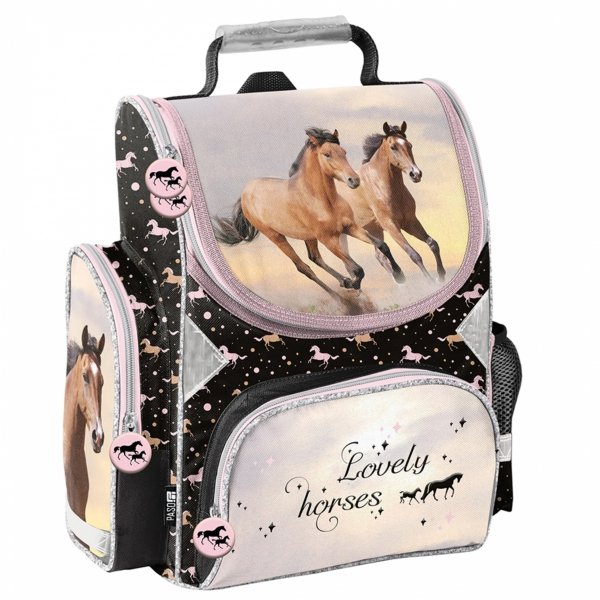 TORNISTER KOŃ KOMPLET 5w1 SZKOLNY Z KONIEM DO 1 KLASY DO PODSTAWÓWKI KONIE