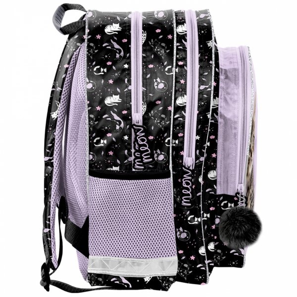 PLECAK SZKOLNY Z KOTKIEM DLA DZIEWCZYNY DO 1 KLASY KOMPLET 5 ele KOTEK PASO