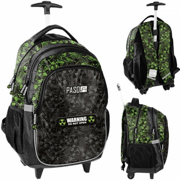 PLECAK NA KÓŁKACH WARNING ALERT SZKOLNY DO KLAS 1-4 DLA CHŁOPAKA